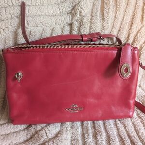 Coach Red Leather Crosby Crossbody Bag